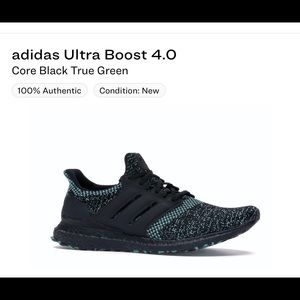Adidas Ultraboost 4.0 core black true green